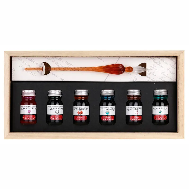J Herbin Glass Pen Gift Set 1