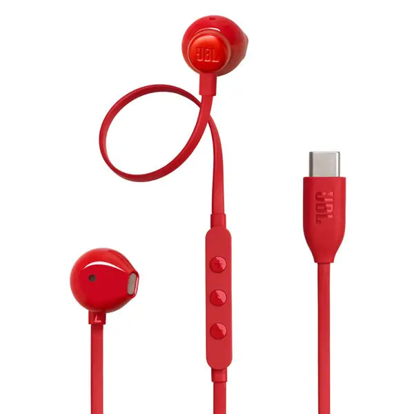 Jbl Tune 305C Usb Type-C Wired Hi-Res Earphones - Red 1