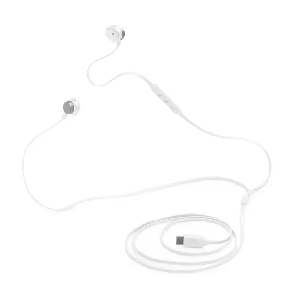 Jbl Tune 305C Usb Type-C Wired Hi-Res Earphones - White 2