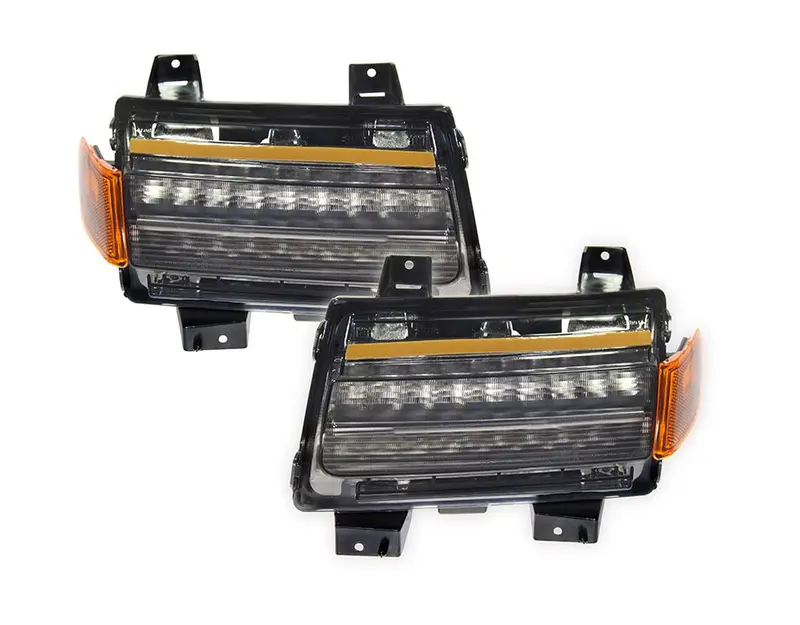 Jeep Wrangler Jl/Gladiator Jt Smoked Led Fender Light W/ Sequential Turn Signals & Side Marker Light 1