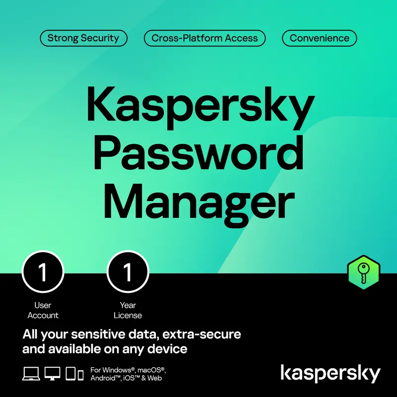 Kaspersky Password Manager 1 User 1 Year - Digital Code Delivered Via Email 1