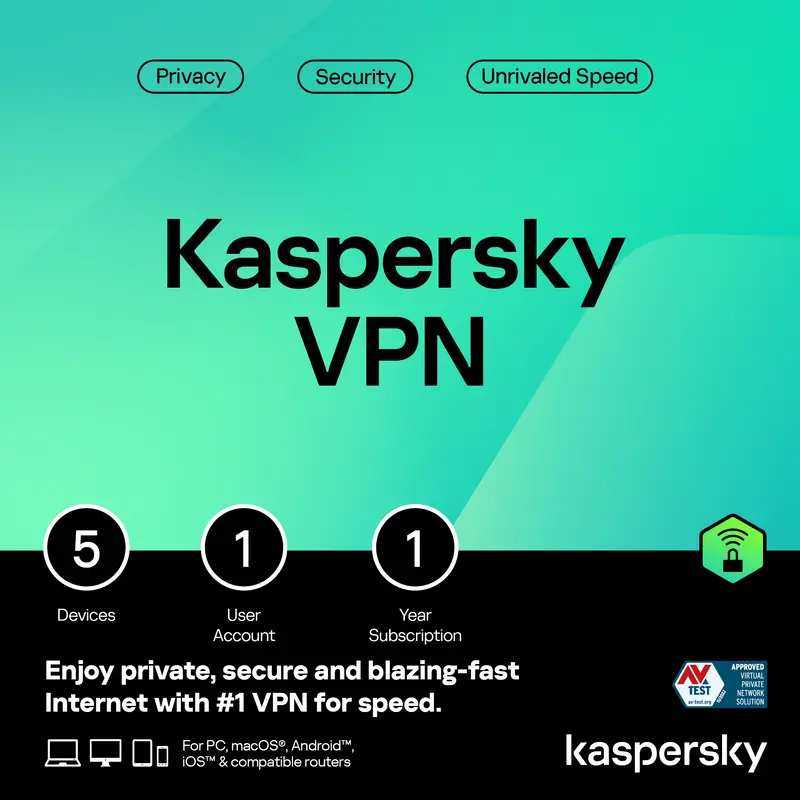 Kaspersky Secure Connection (Vpn) 5 Devices 1 Year - Digital Code Delivered Via Email 1
