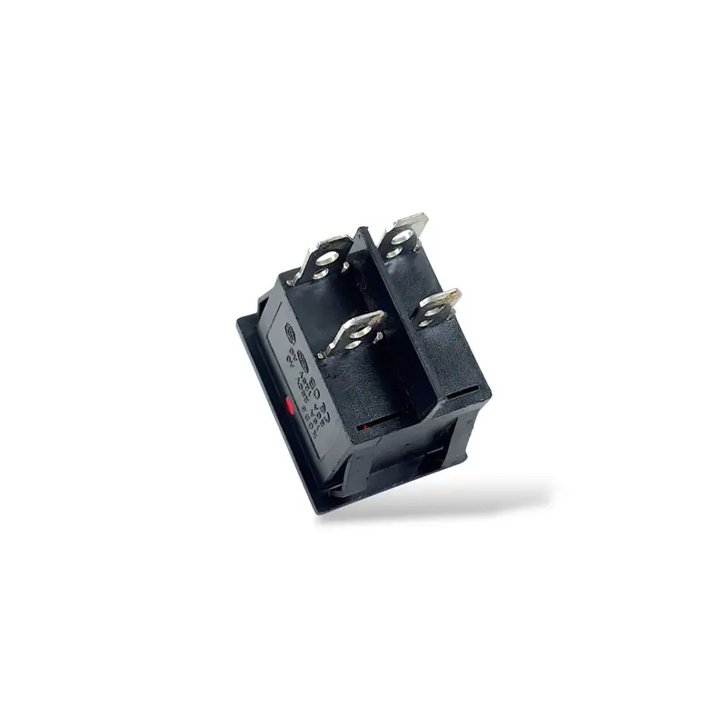 Kcd3 Double Rocker Switch Spst On-Off | 16A 250V Ac / 20A 125V Ac | 4 Terminal Red & Green Switch 2