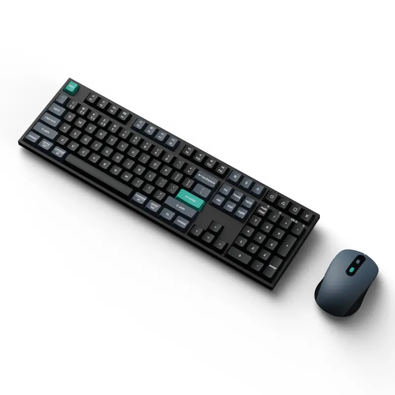 Keychron B36 100% Layout Wireless Keyboard And Mouse Combo – Black/Green 1