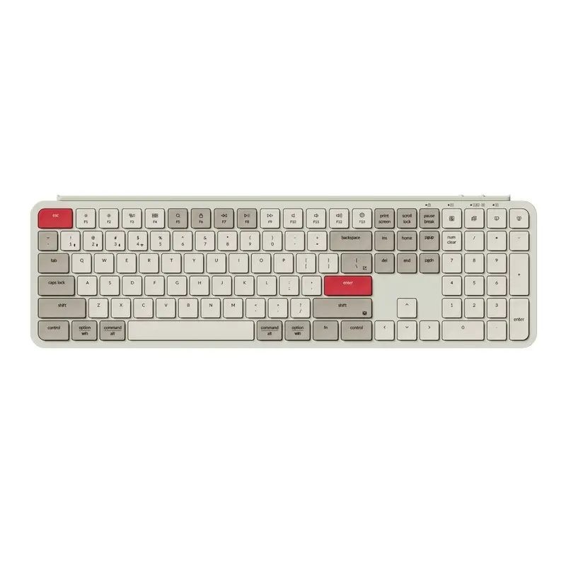 Keychron B6 Pro Ultra-Slim 100% Wireless Keyboard – Retro Red 1