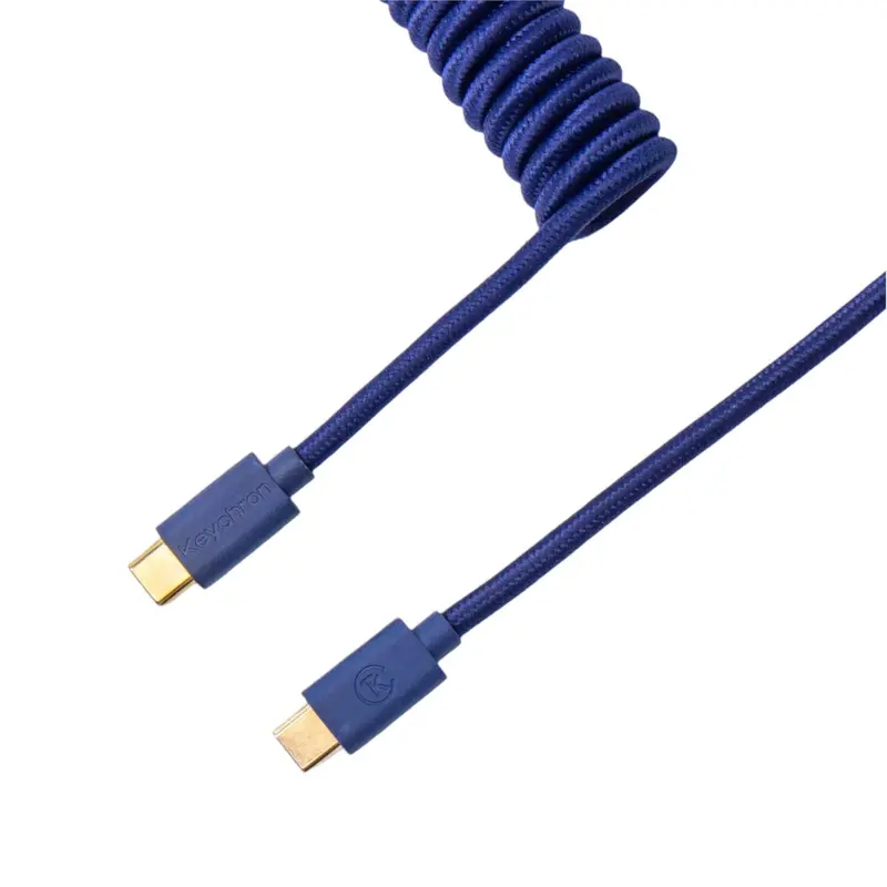 Keychron Coiled Aviator Blue Cable 1