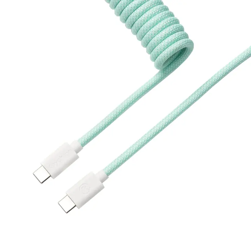 Keychron Coiled Aviator Cable - Mint/Straight 1