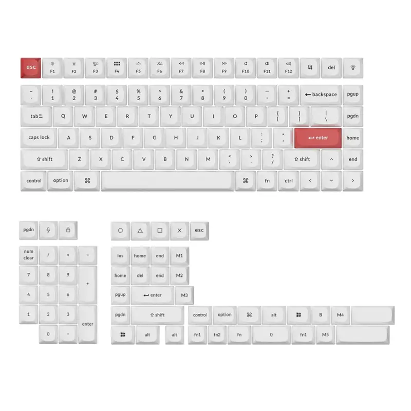 Keychron Double Shot Pbt Osa Full Keycap Set - Black/White 1