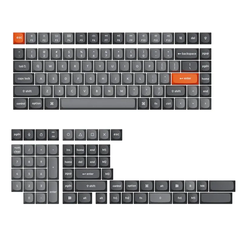 Keychron Double-Shot Pbt Osa Keycap Set - Grey 1