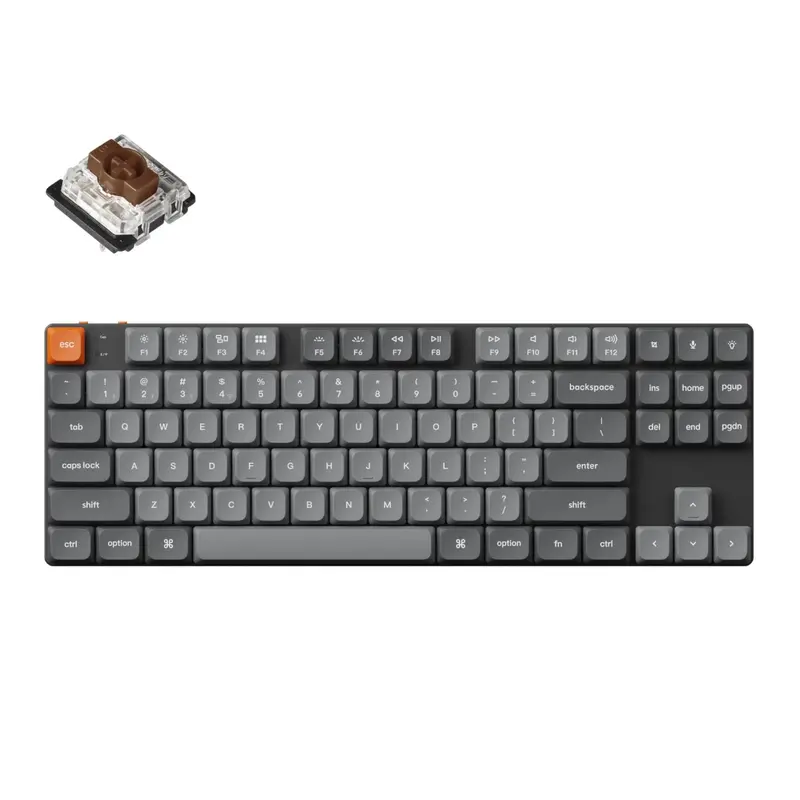 Keychron K1 Max Qmk/Via 80% Wireless Custom Mechanical Keyboard | Brown Switches 1