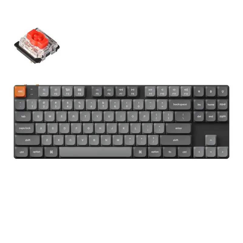Keychron K1 Max Qmk/Via 80% Wireless Custom Mechanical Keyboard | Red Switches 1