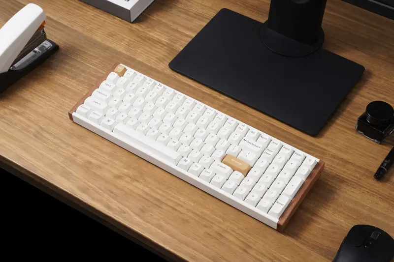 Keychron K4 He 96% Magnetic Switch Hot-Swap Rgb Wireless Keyboard – White (Wood + Aluminium) 2