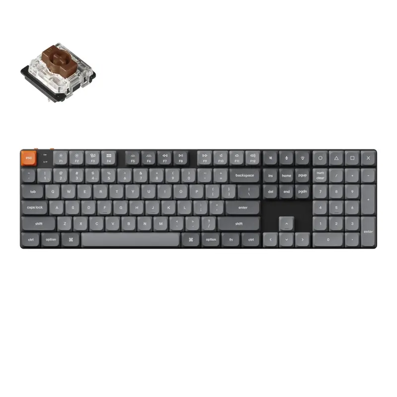 Keychron K5 Max Qmk/Via Full-Sized Wireless Custom Mechanical Keyboard | Brown Switches 1