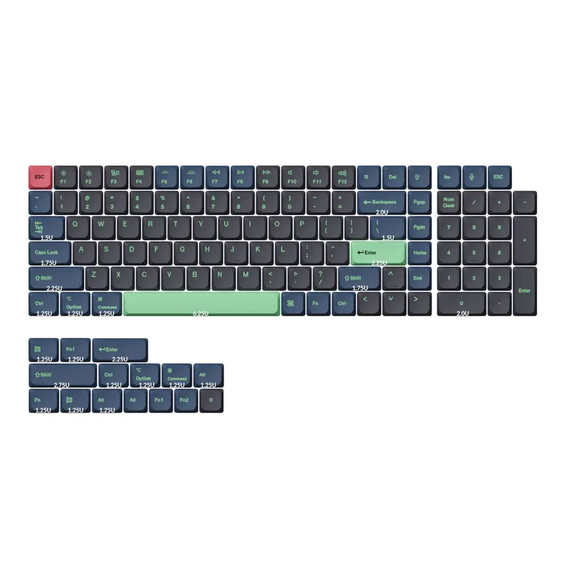 Keychron Low Profile Dye-Sub Pbt Lsa Full Set Keycap Set – Hacker Edition (133 Keys, Pbt, Low Profile) 2
