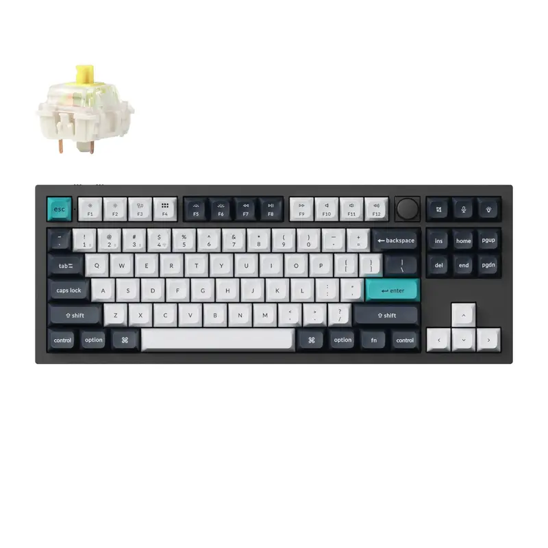 Keychron Q3 Max Qmk/Via 80% Wireless Custom Mechanical Keyboard (Banana Switch) - Carbon Black 1