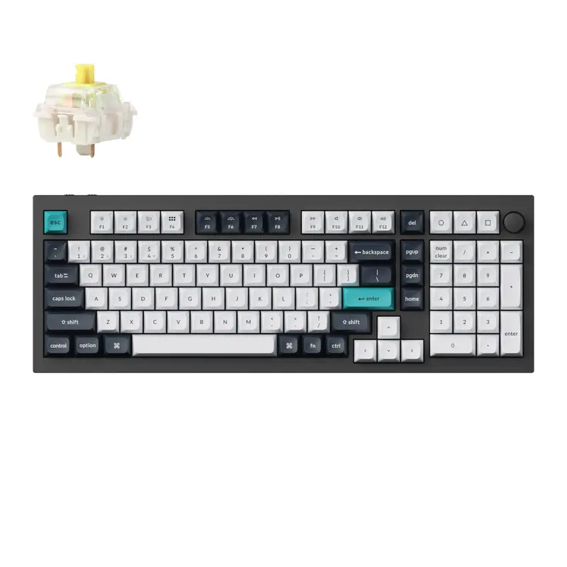 Keychron Q5 Max Qmk/Via Full-Size Wireless Custom Mechanical Keyboard (Banana Switches) - Carbon Black 1