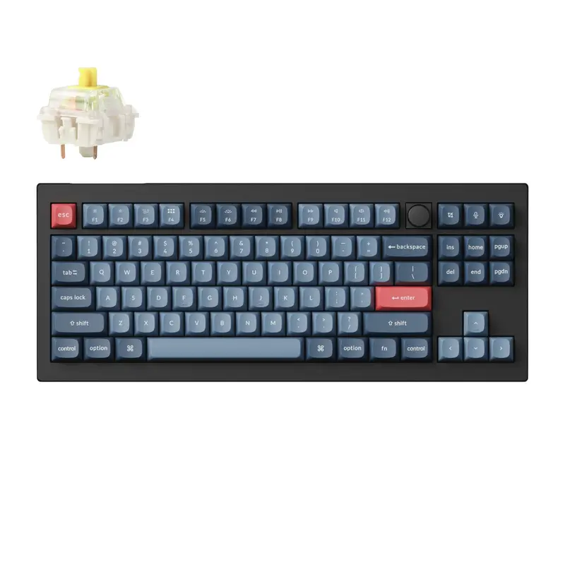 Keychron V3 Max Qmk/Via 80% Wireless Custom Mechanical Keyboard (Banana Switch) – Carbon Black 1
