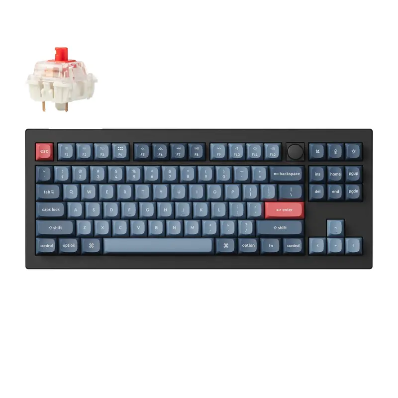 Keychron V3 Max Qmk/Via 80% Wireless Custom Mechanical Keyboard (Red Switch) – Carbon Black 1