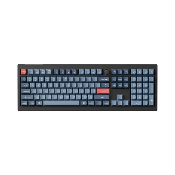 Keychron V6 Max Qmk/Via Red Wireless Custom Mechanical Keyboard | Red Switch - Black 2
