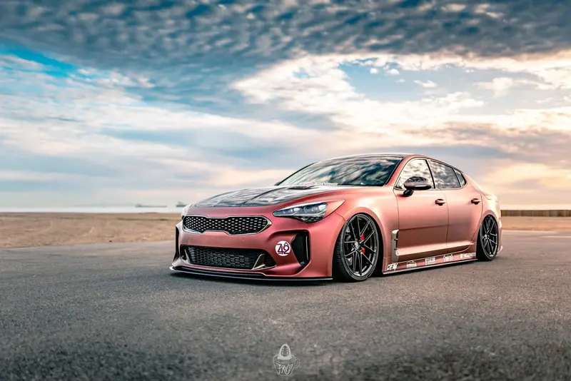 Kia Stinger Carbon Fibre Front Lip V1 By Adro (2018+) 2