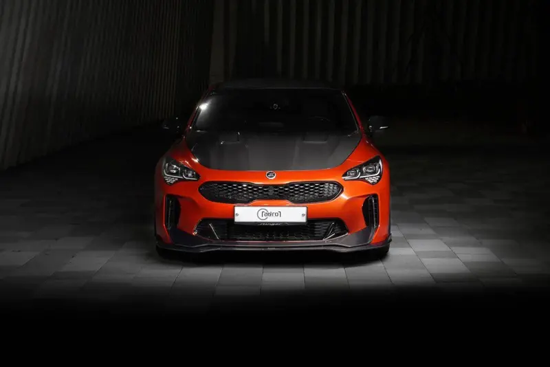 Kia Stinger Carbon Fibre Front Lip V2 By Adro (2018+) 2