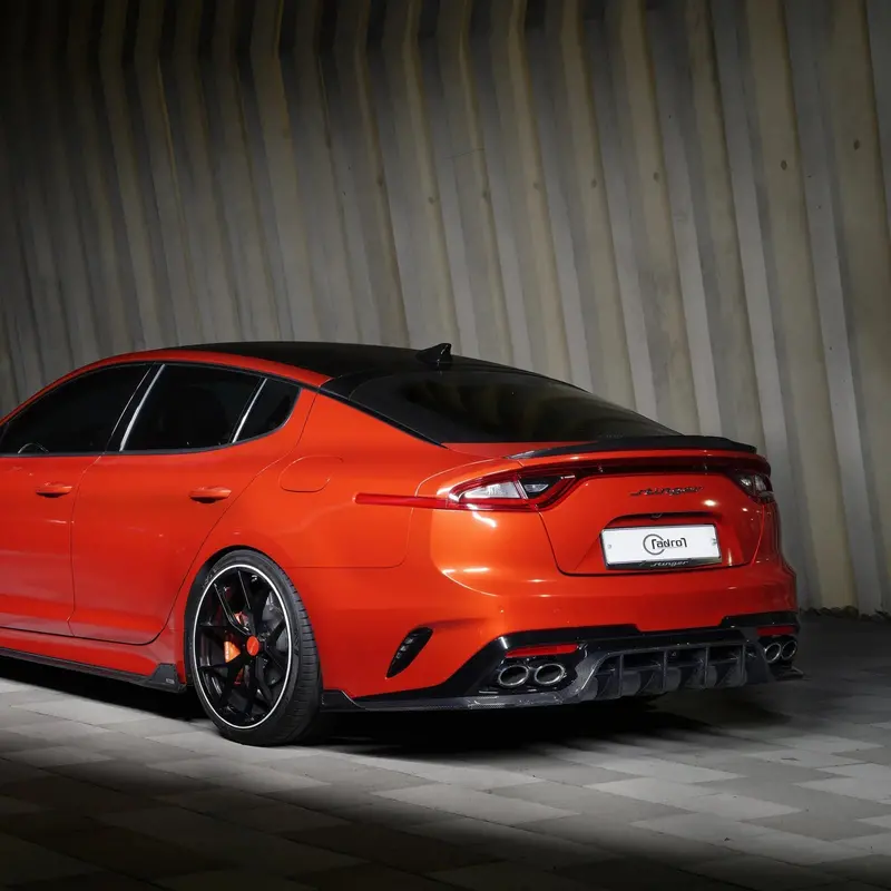 Kia Stinger Carbon Fibre Rear Trunk Lip Spoiler V2 By Adro (2018+) 1