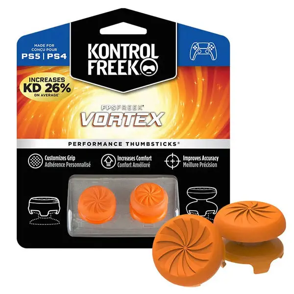 Kontrolfreek Fps Freek Vortex Thumbsticks For Ps5 And Ps4 Blister Kit - Orange 1