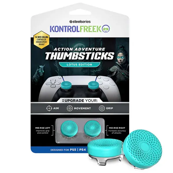 Kontrolfreek Lotus Thumbsticks - (Ps5/Ps4) - Teal 1
