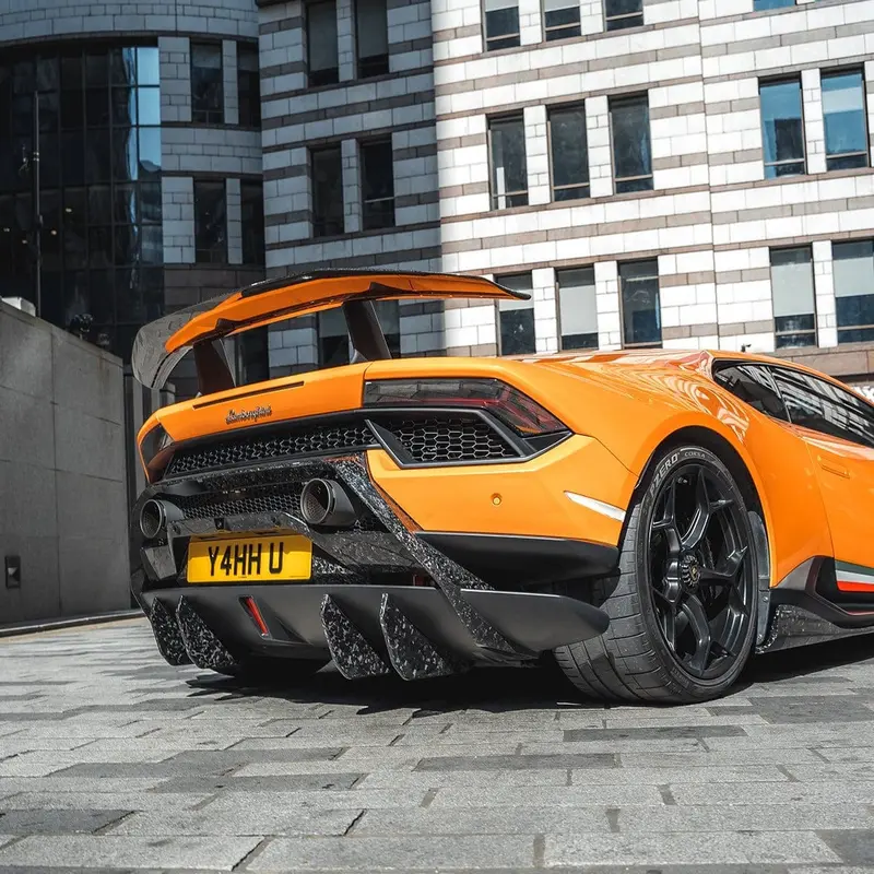 Lamborghini Huracan Performante Full Forged Carbon Fibre Rear Diffuser Extensions 1