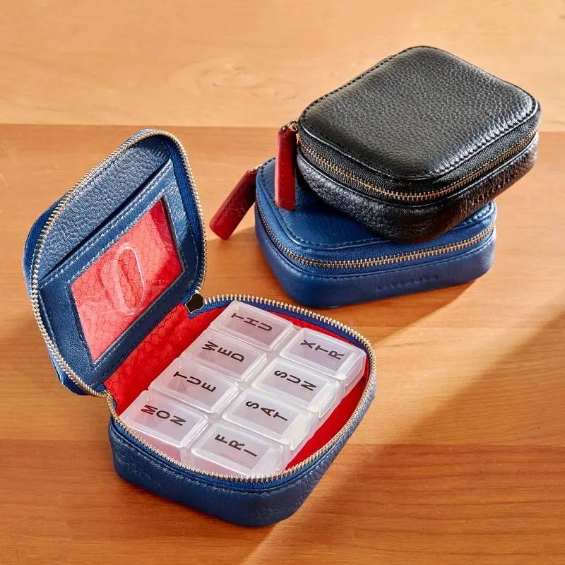Leather Pill Organizer 2