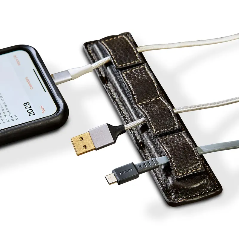 Leather Weighted Cord Holder 2