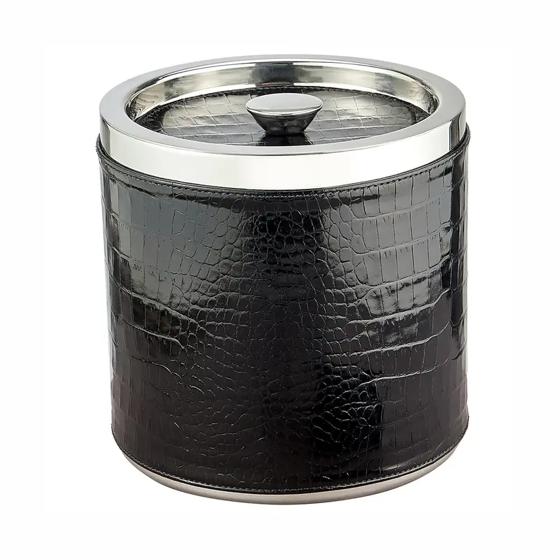 Leather Wrapped Ice Bucket 1