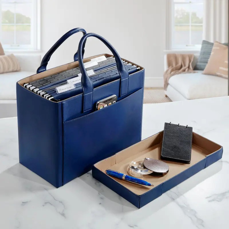 Levtex Portable File Tote With Lid 3