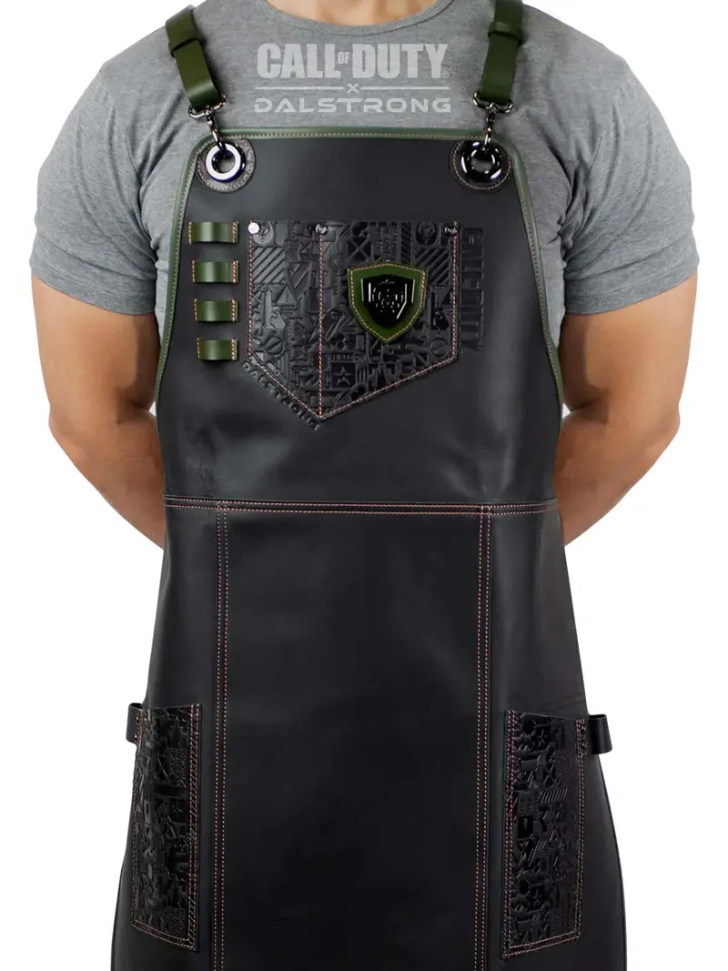 Limited Edition Chef Leather Apron | Call Of Duty © Edition | Black Genuine Leather | Exclusive Collector Apron | Dalstrong © 1