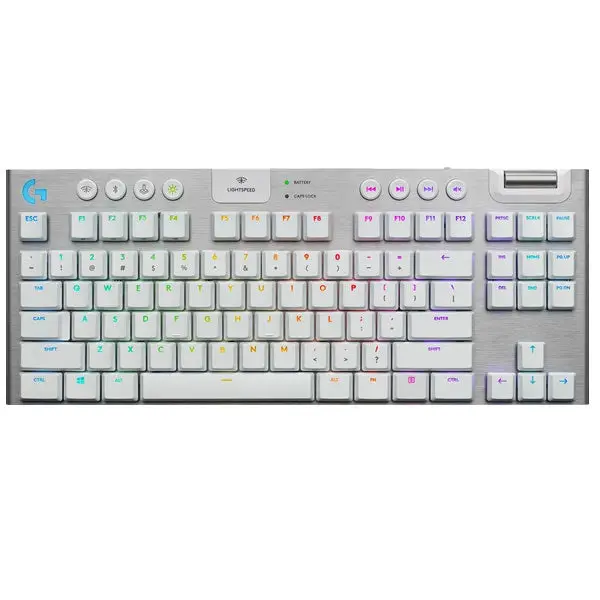 Logitech G915 Tkl Tenkeyless Lightspeed Wireless Rgb Mechanical Gaming Keyboard - White 1