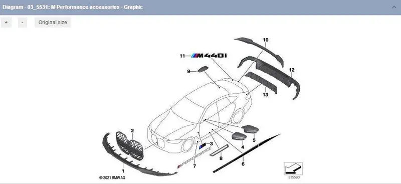 M Performance Carbon Fibre Front Splitter For Bmw 4 Series & I4 Gran Coupe (2021+, G26) 2