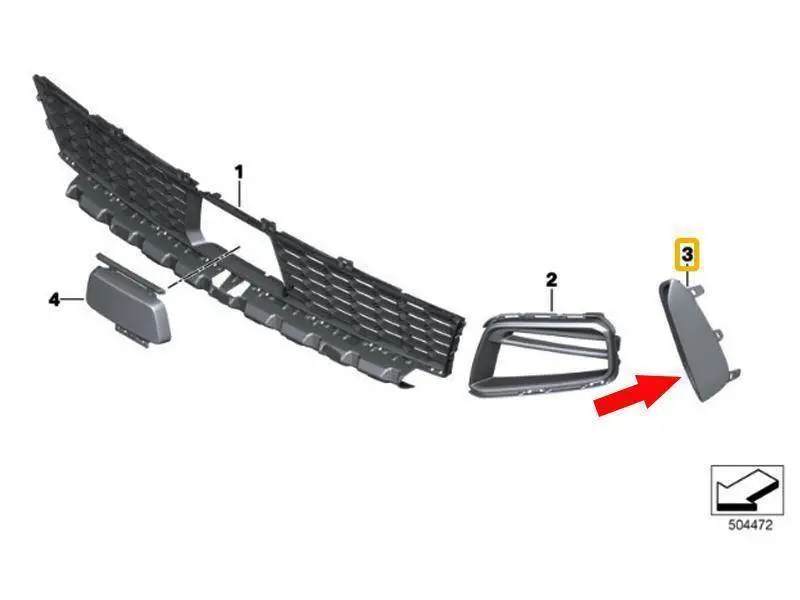 M Performance Gloss Black Front Bumper Inserts For Bmw 1 Series & M135i (2019-2024, F40) 1