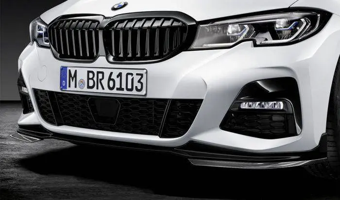 M Performance Gloss Black Front Splitter For Bmw 3 Series (2018-2022, G20 G21) 1