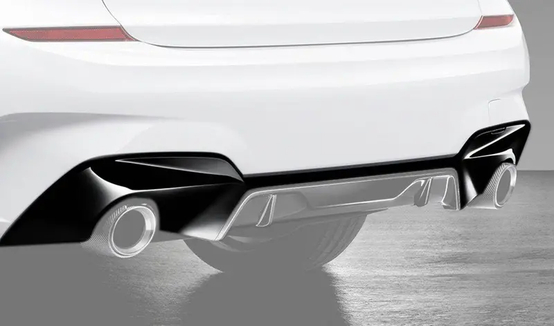 M Performance Gloss Black Rear Diffuser For Bmw 3 Series (2018+, G20 G21) 1