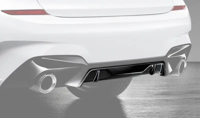 M Performance Gloss Black Rear Diffuser Trim For Bmw 3 Series (2018+, G20 G21) 1