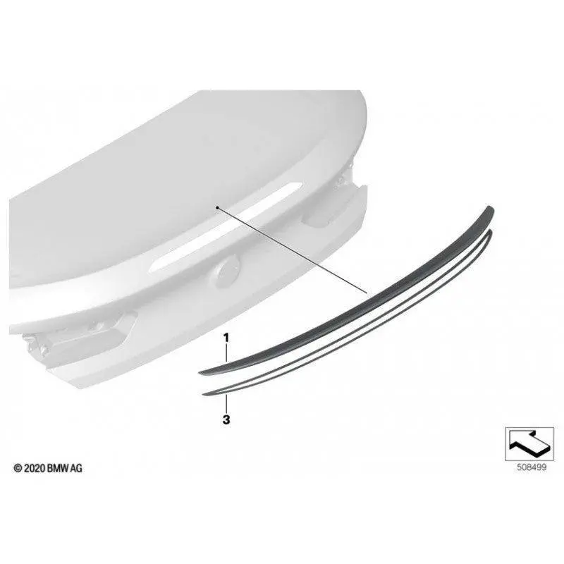M Performance Primed Rear Spoiler For Bmw 8 Series & M8 (2019+, G13 F93) 1