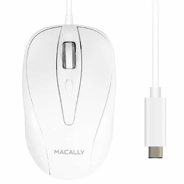 Macally 3 Button Optical Usb-C Mouse - White 1