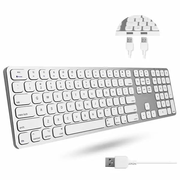 Macally Executive Mac Keyboard With Built-In Usb Hub 1