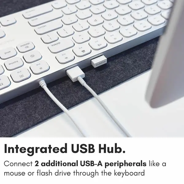 Macally Executive Mac Keyboard With Built-In Usb Hub 2