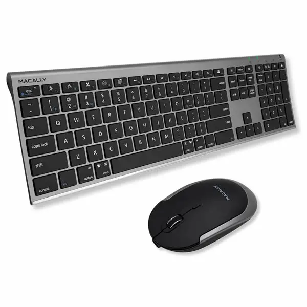 Macally Premium Bluetooth Kb & Mouse Rechargeable Combo For Mac - Space Gray 1