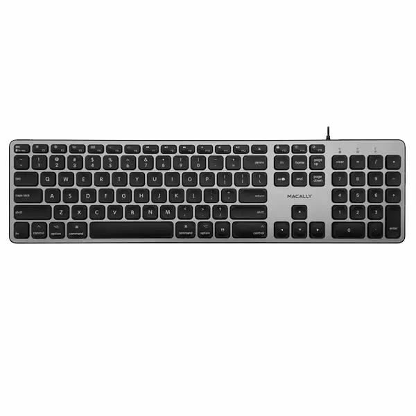 Macally Wired Backlit Keyboard For Mac - Space Gray 2