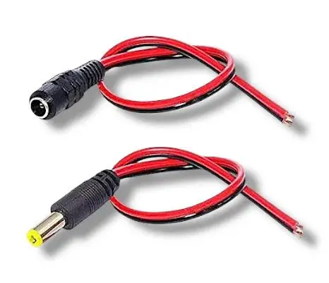 Male & Female Dc Power Connector Plugs 12V 5A | Best-Quality Cable For Diy Electronics, Led Strips & Cctv Cameras 1