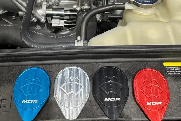 Mdr Industries Billet Windshield Washer Reservoir Covers Nissan Gtr (R35) 2