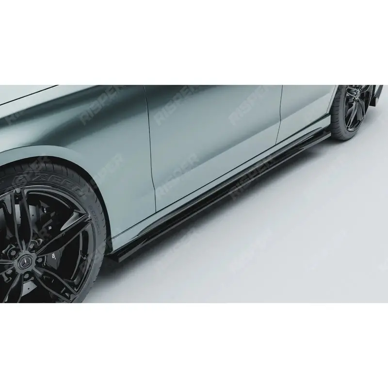 Mercedes E Class W214 2024+ Side Skirt Splitters In Gloss Black 2
