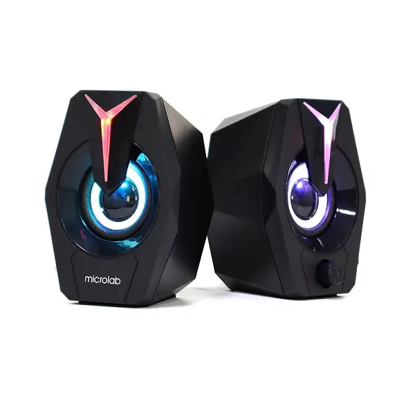 Microlab B26 2.0Ch 2X3 Watt Usb-Powered Game Multimedia Speaker With Colourful Led And 3.5Mm Aux Input - Black Colour 1